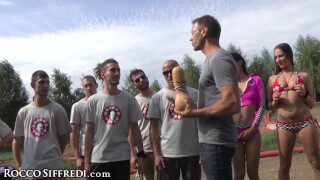 Two Beauties Handle A Massive GANGBANG With DP And Cum Swap FULL SCENE